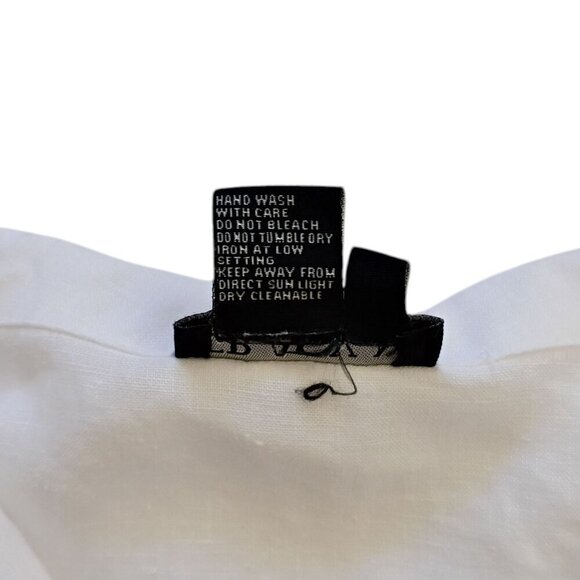 Tracy M. 100% Linen Short Sleeve Button Top Women's Size M Summer Blouse - Picture 4 of 8